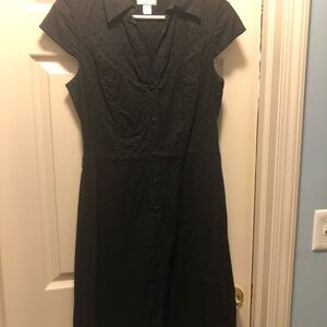 LOFT Black Midi Dress